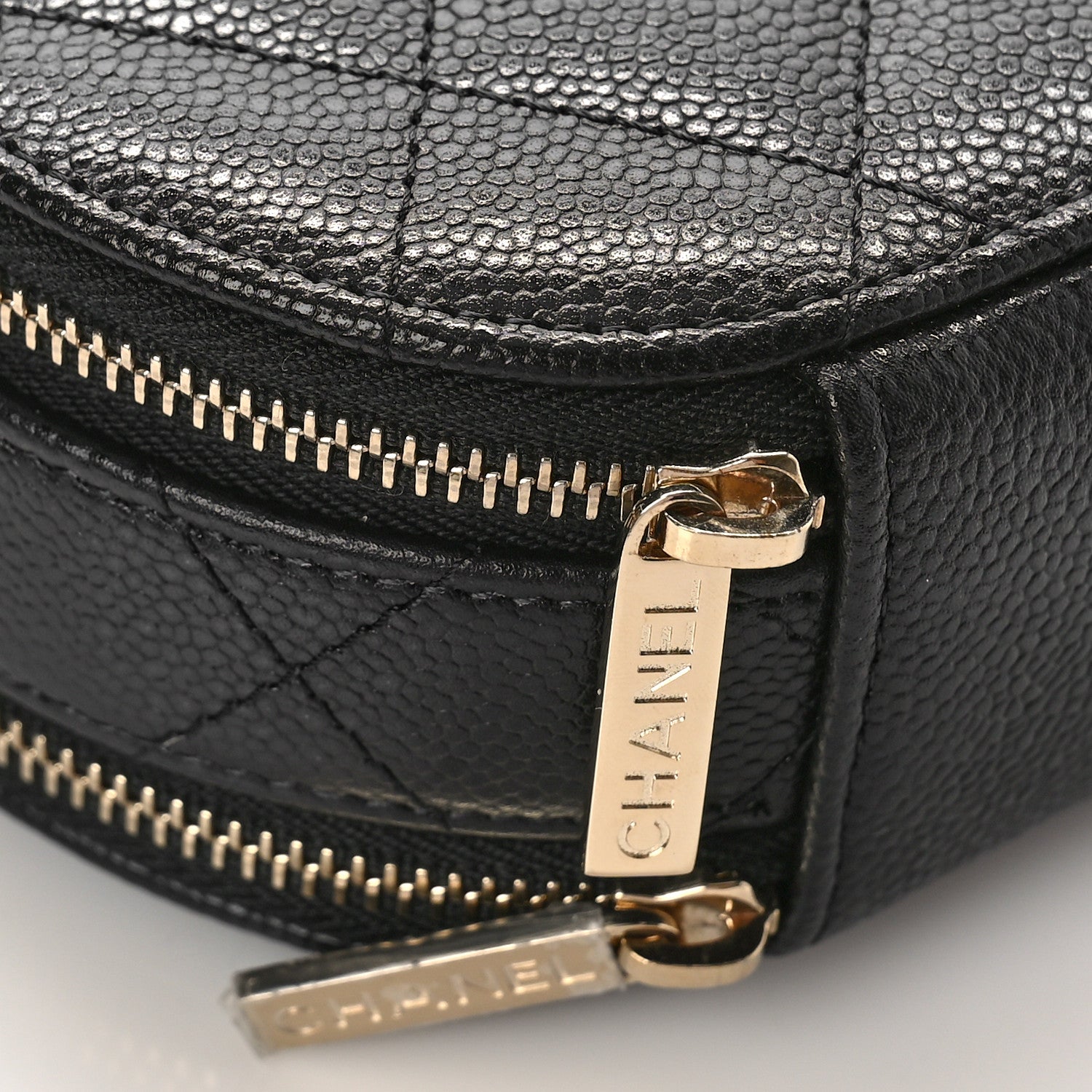Chanel Caviar Quilted Round Handle With Care Vanity With Chain Black 8 of 10