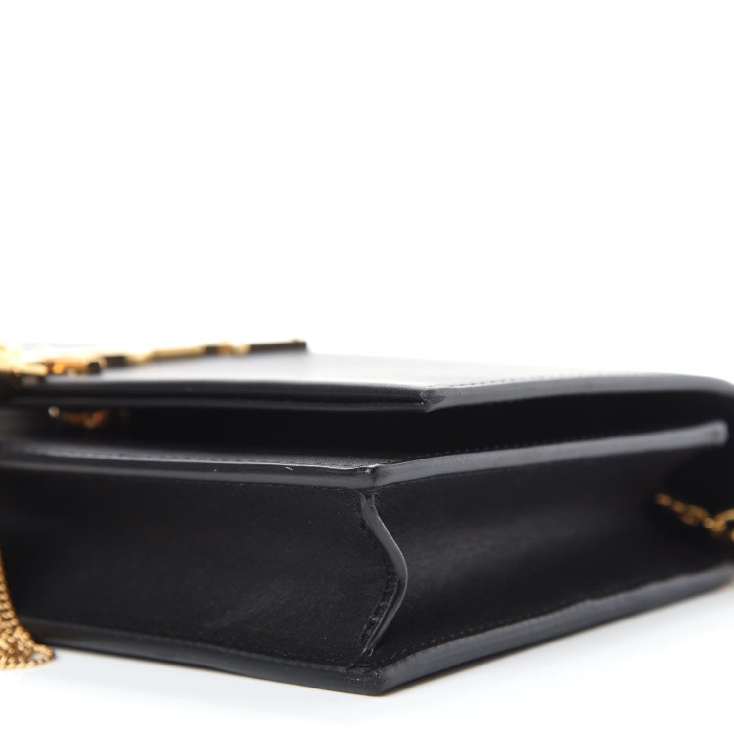 Saint Laurent Smooth Calfskin Classic Monogram Kate Tassel Chain Wallet Black 7 of 10