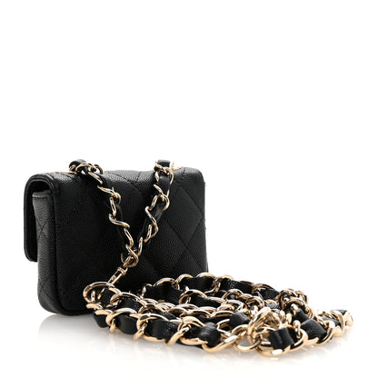 Chanel Caviar Quilted Mini Chain Belt Bag Black 3 of 12