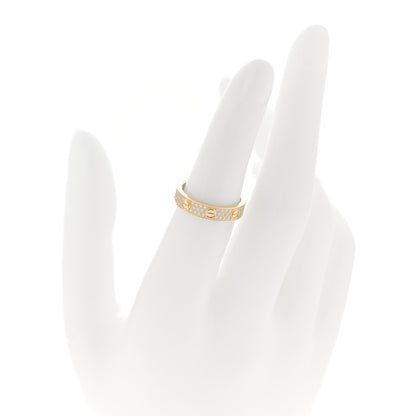 Cartier 18K Yellow Gold Diamond 4mm LOVE Wedding Paved Band Ring 50 5.25 2 of 4