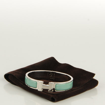 Hermes Enamel Narrow Clic Clac H Bracelet PM Jade 6 of 6