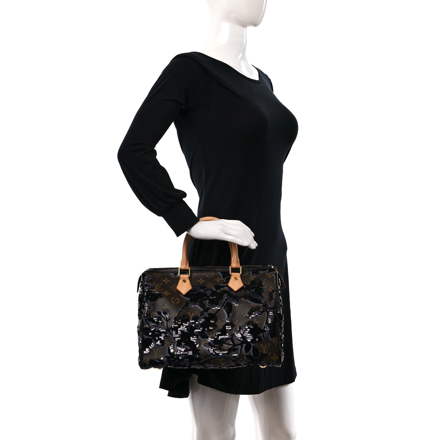 Louis Vuitton Monogram Fleur De Jais Sequins Speedy 30 2 of 13