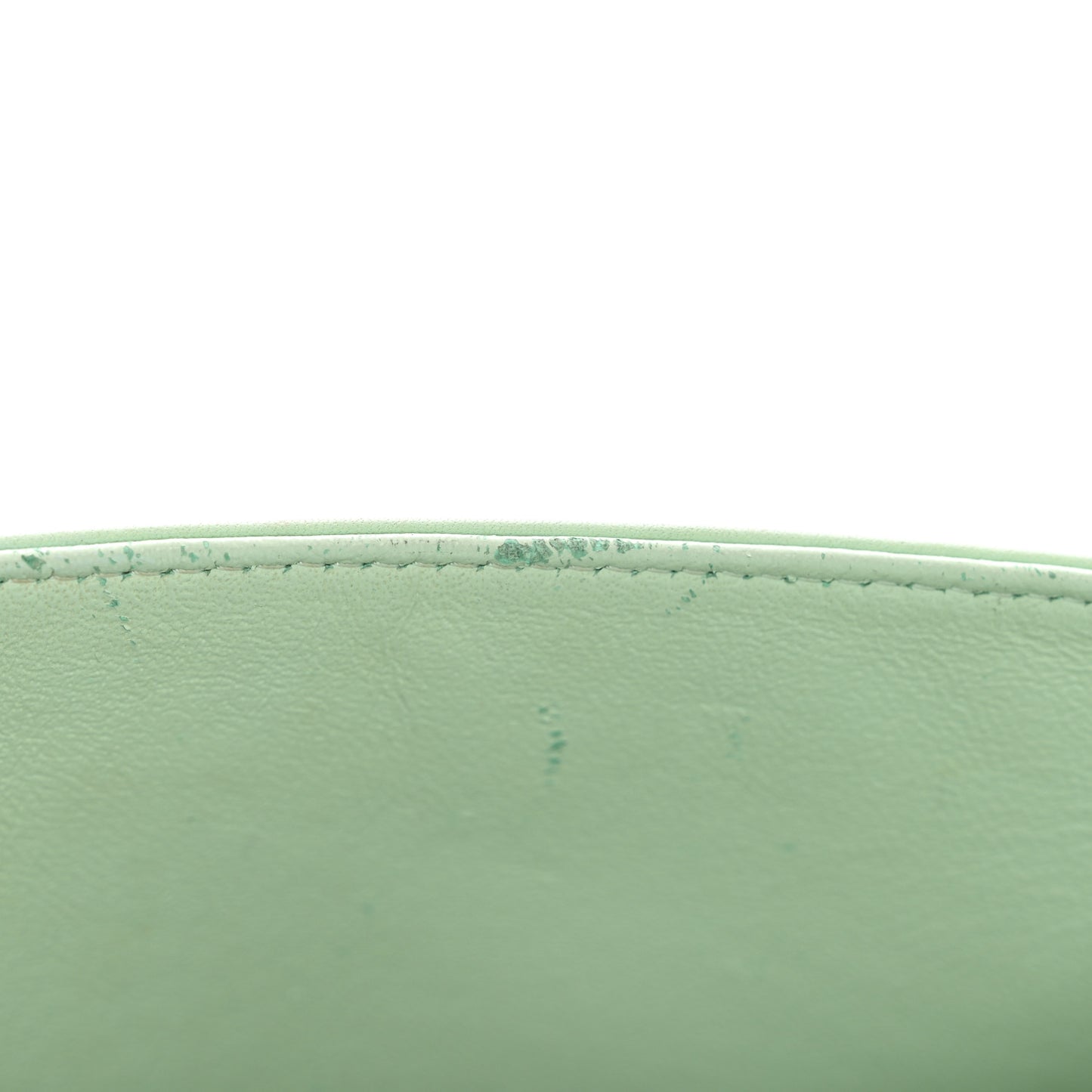 Patent Quilted Jumbo Double Flap Dark Green