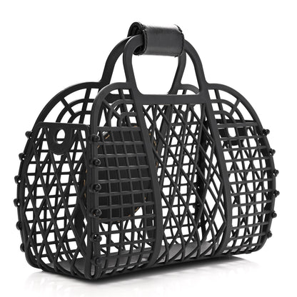 Fendi Recycled Plastic Vitello Liberty Matte Small Fendi Basket Black Miele Scuro 3 of 13