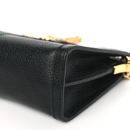 Gucci Calfskin GG Web Small Ophidia Chain Shoulder Bag Black 9 of 9