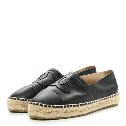 Chanel Lambskin CC Espadrilles 39 Black 3 of 11