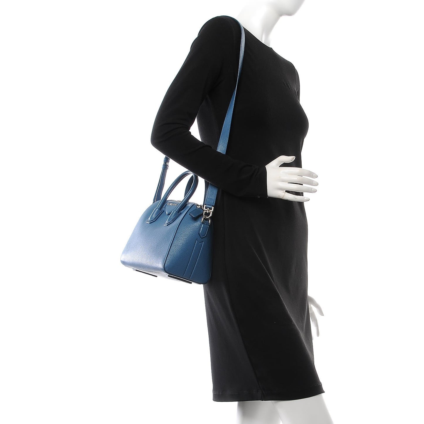 Sugar Goatskin Mini Antigona Electric Blue