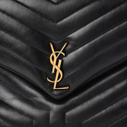 Saint Laurent Calfskin Y Quilted Monogram Large Loulou Chain Satchel Black 11 of 11