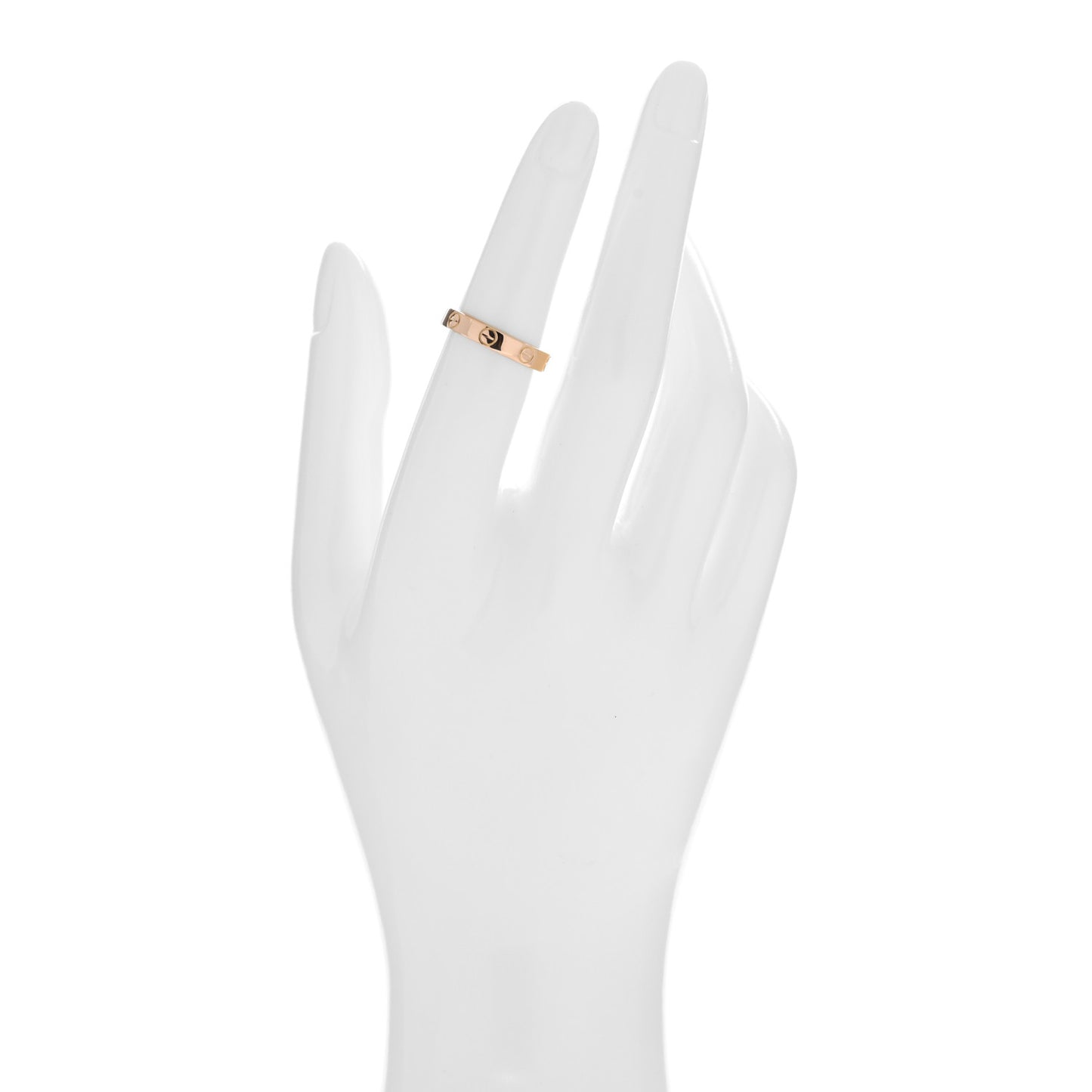 18K Pink Gold 3.5mm LOVE Wedding Band Ring 51 5.75