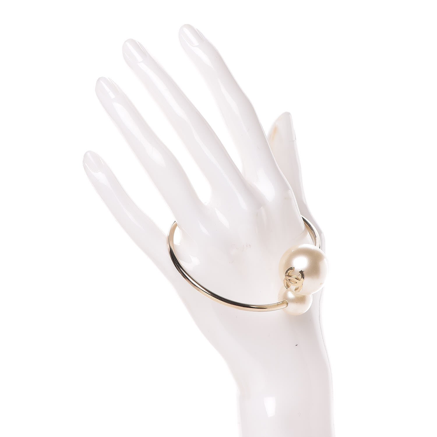 Chanel Pearl Cuff Gold 2 of 7