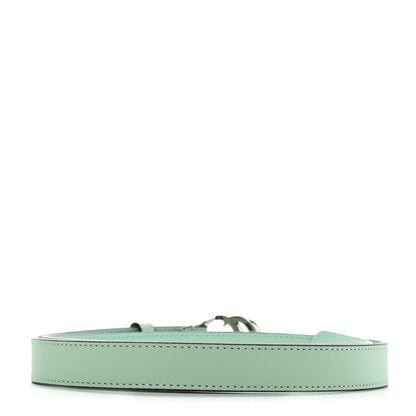 Gucci Moon Calfskin Palladium Double G 20mm Belt 80 32 Water Green 2 of 5