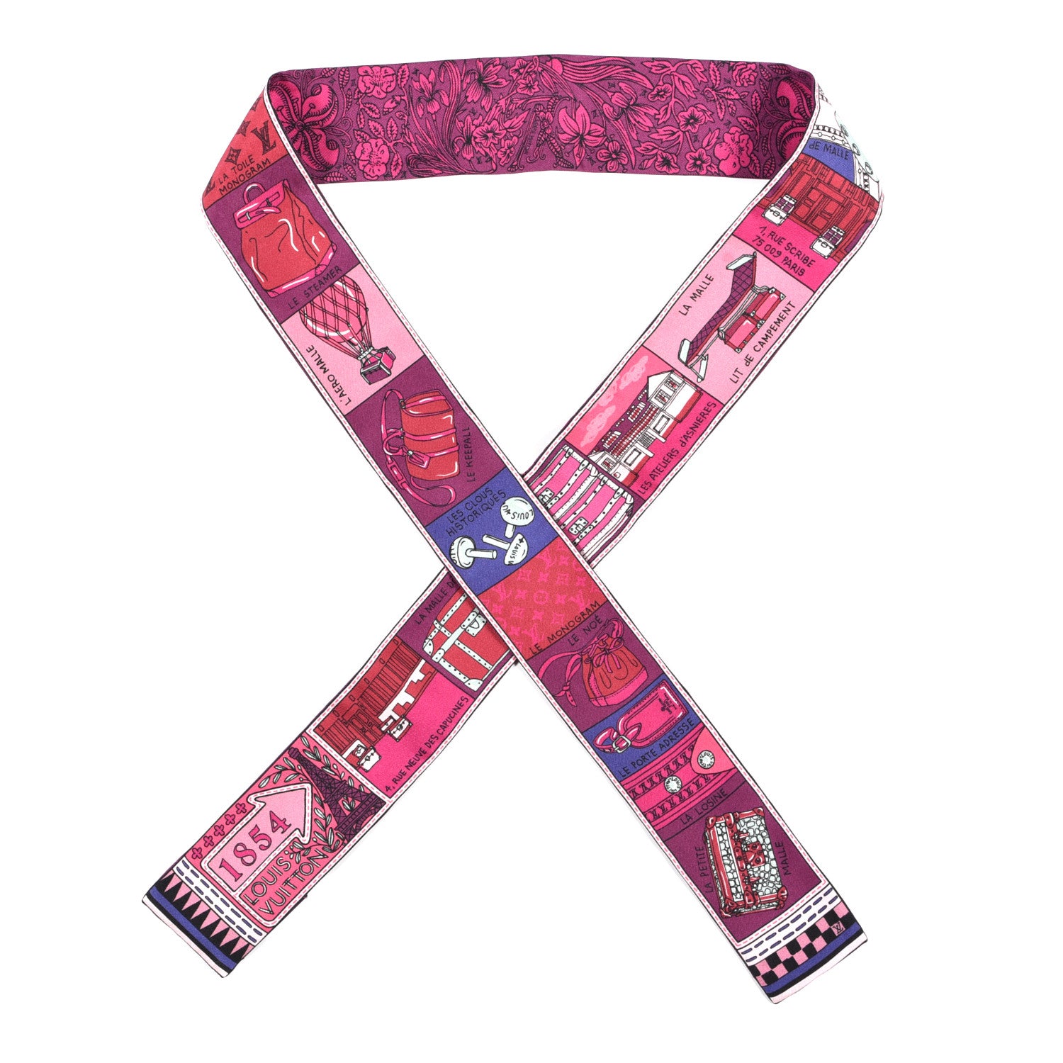 Louis Vuitton Silk Jeu De Louis BB Bandeau Magenta 1 of 3