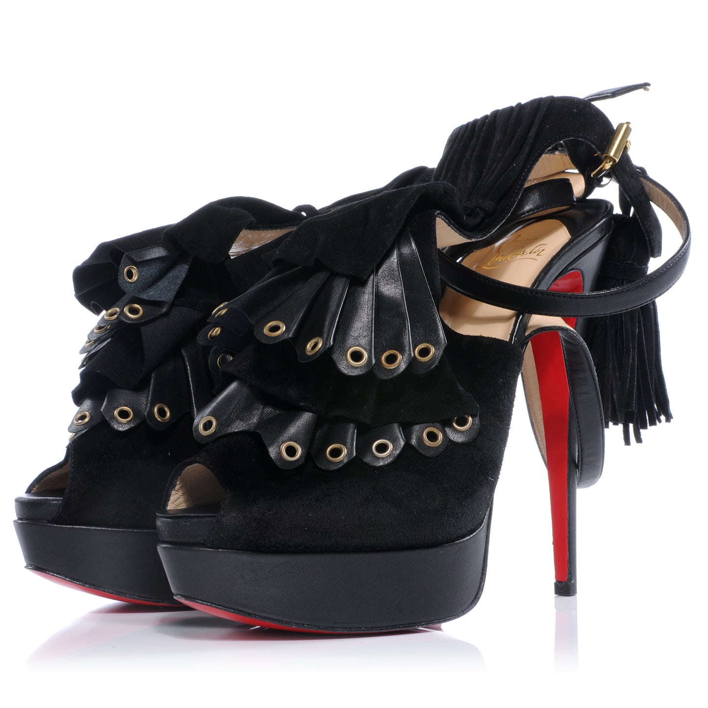 Suede Grommet Misfit 150 Heels 40