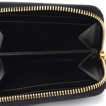 Prada Saffiano Metal Zip Coin Purse Black 4 of 4