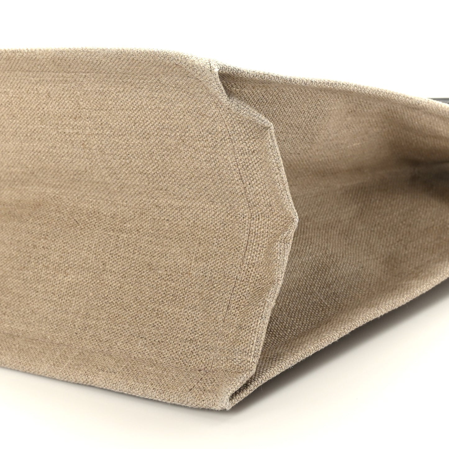 Linen Calfskin Small Rive Gauche Tote Greggio Natural