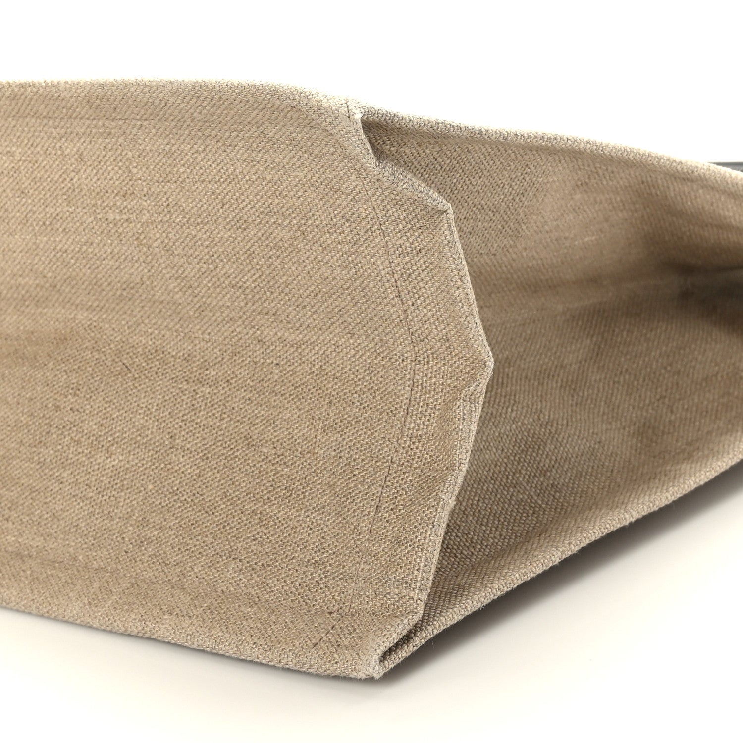 Saint Laurent Linen Calfskin Small Rive Gauche Tote Greggio Natural 9 of 9