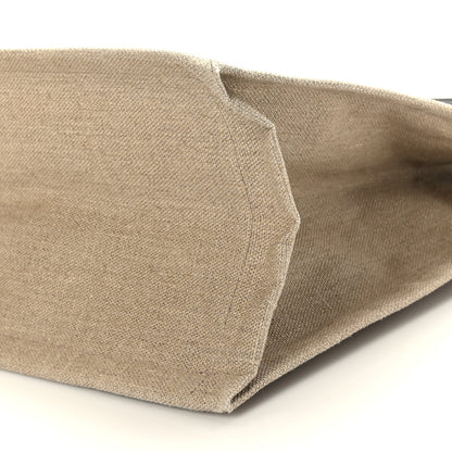 Saint Laurent Linen Calfskin Small Rive Gauche Tote Greggio Natural 9 of 9