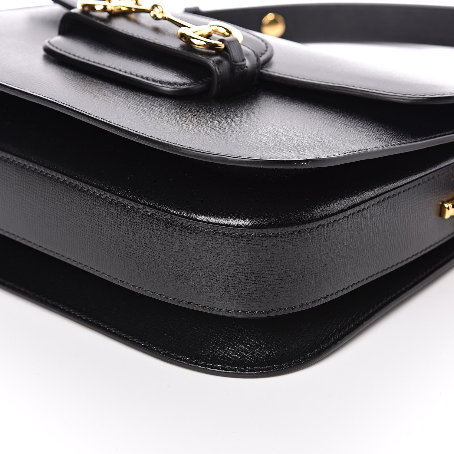 Gucci Azalea Calfskin Horsebit 1955 Shoulder Bag Black 9 of 10