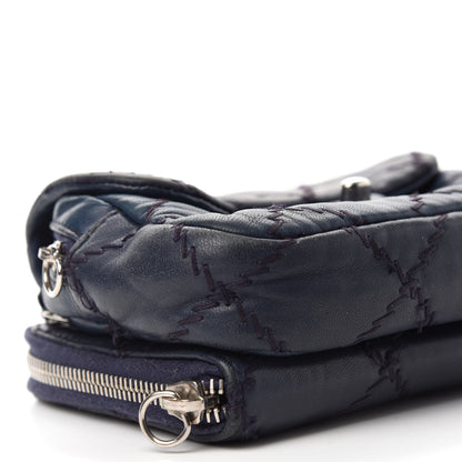 Chanel Lambskin Stitched New Mini Flap Navy 10 of 18