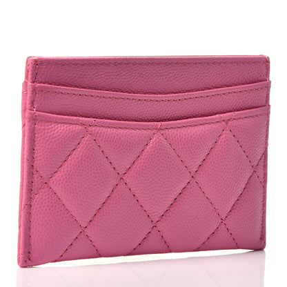 Chanel Caviar Quilted Card Holder Pink 3 of 9