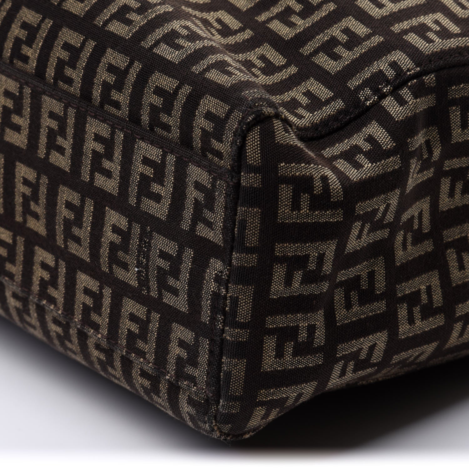 Fendi Zucchino Vitello Small Tote Testa di Moro Beige 11 of 18