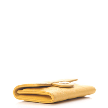 Chanel Caviar Quilted Flap Card Holder Yellow 4 of 11