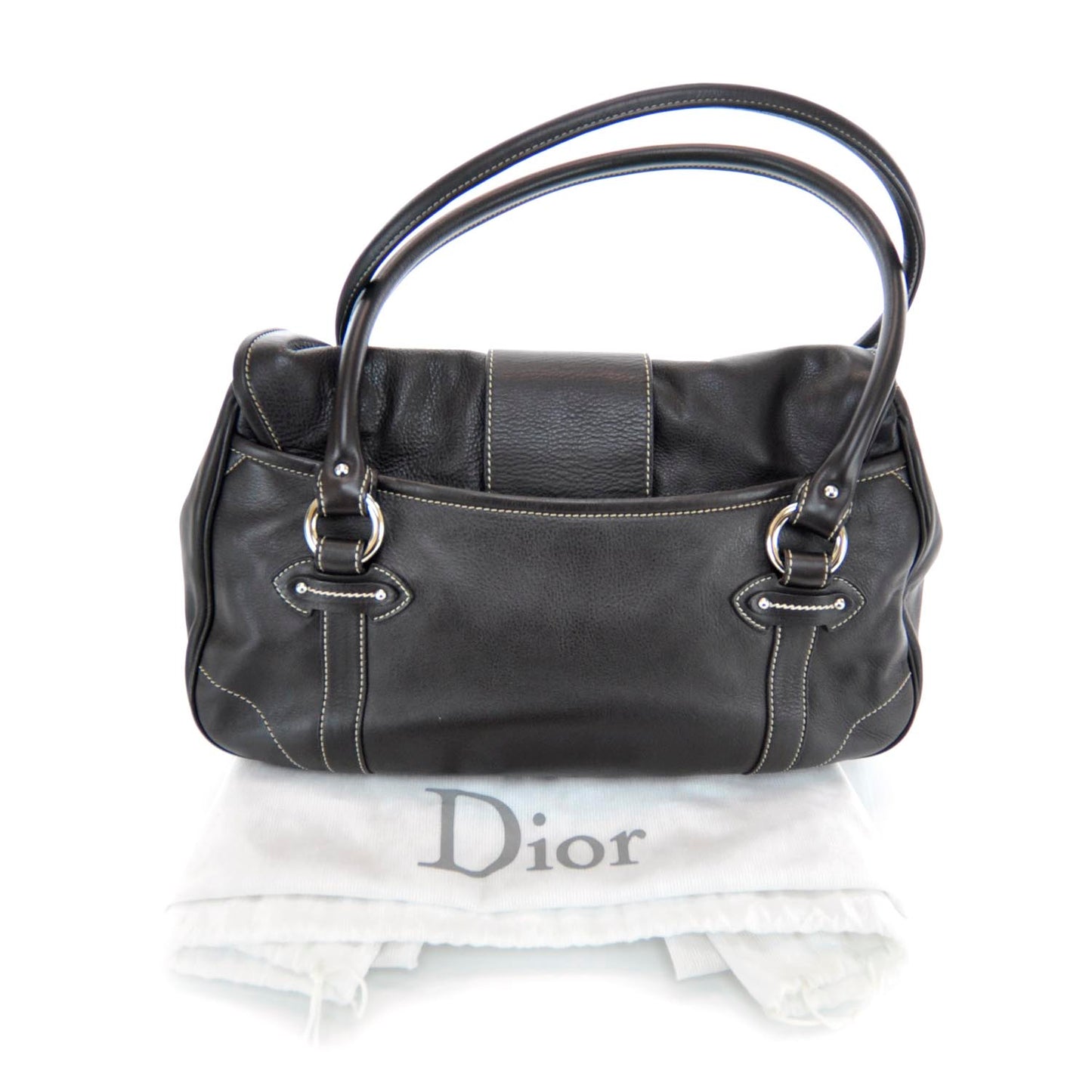 Leather Saint Germain Flap Bag Brown