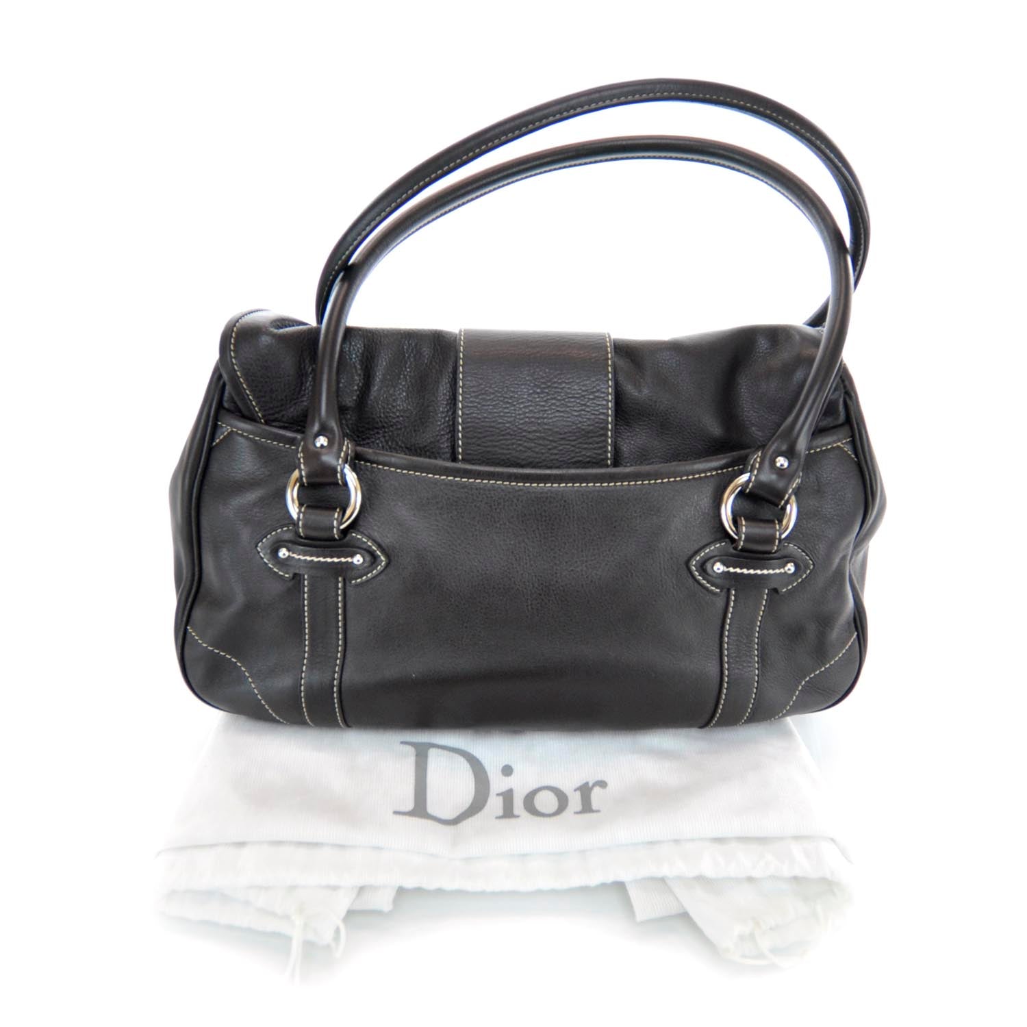 Christian Dior Leather Saint Germain Flap Bag Brown 4 of 10