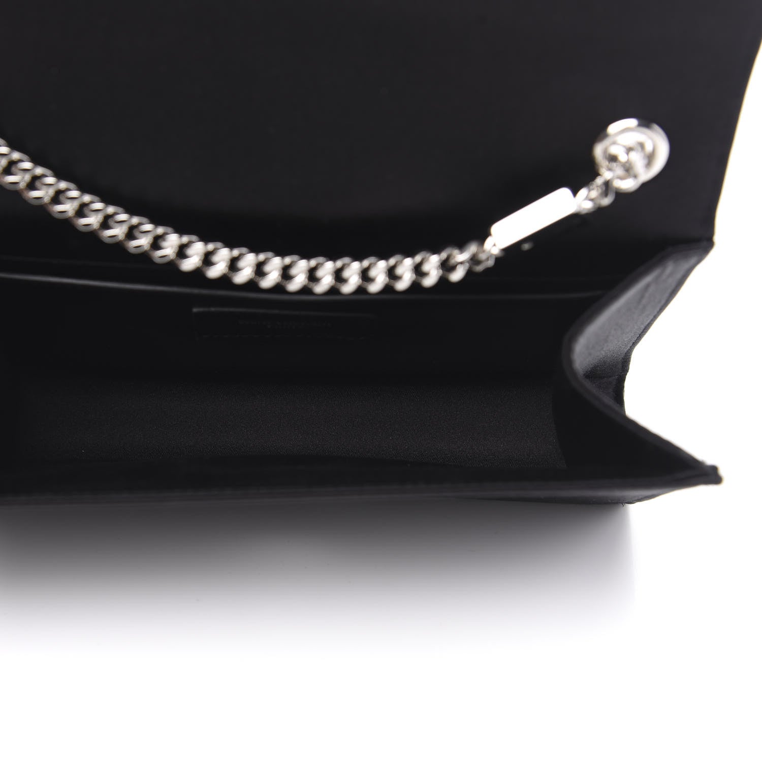 Saint Laurent Satin Sequin Zebra Small Monogram Kate Tassel Satchel Black White 5 of 9