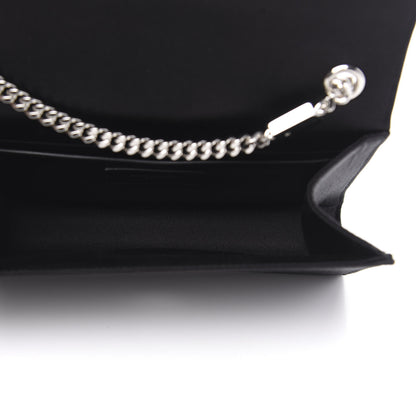 Saint Laurent Satin Sequin Zebra Small Monogram Kate Tassel Satchel Black White 5 of 9