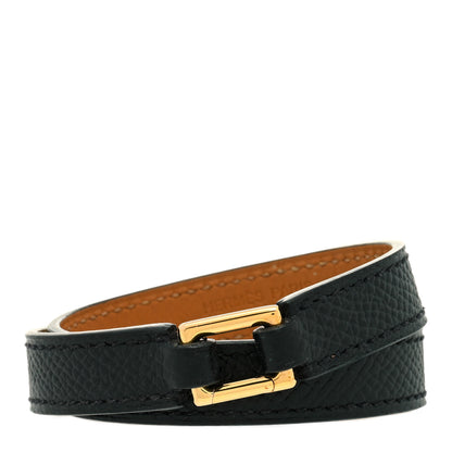 Hermes Epsom Rivale Double Tour Bracelet XS Black 2 of 4