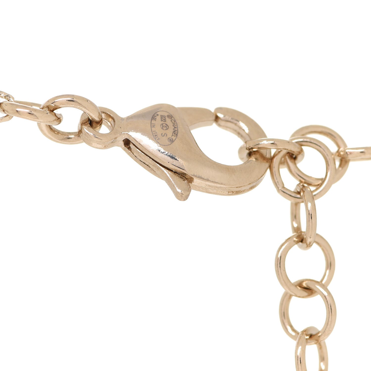 Chanel Crystal CC Chain Necklace Gold 5 of 6