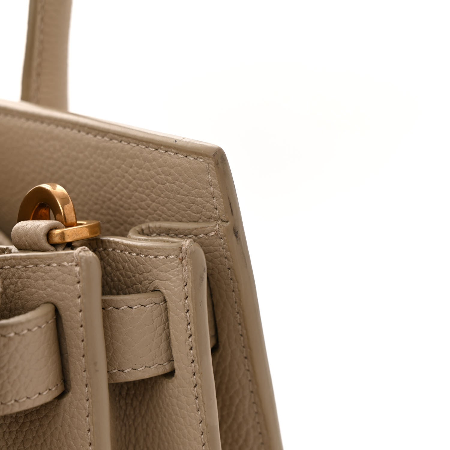 Saint Laurent Grained Calfskin Baby Sac De Jour Souple Sea Salt 14 of 14