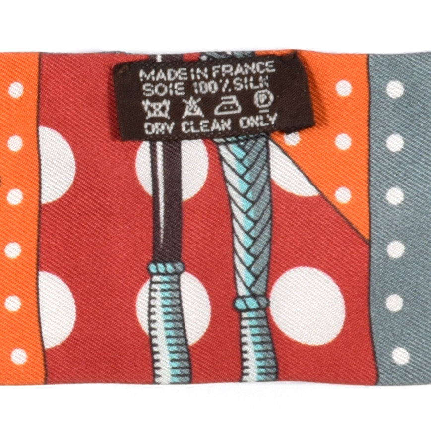 Hermes Silk Clic Clac a Pois Twilly 3 of 3