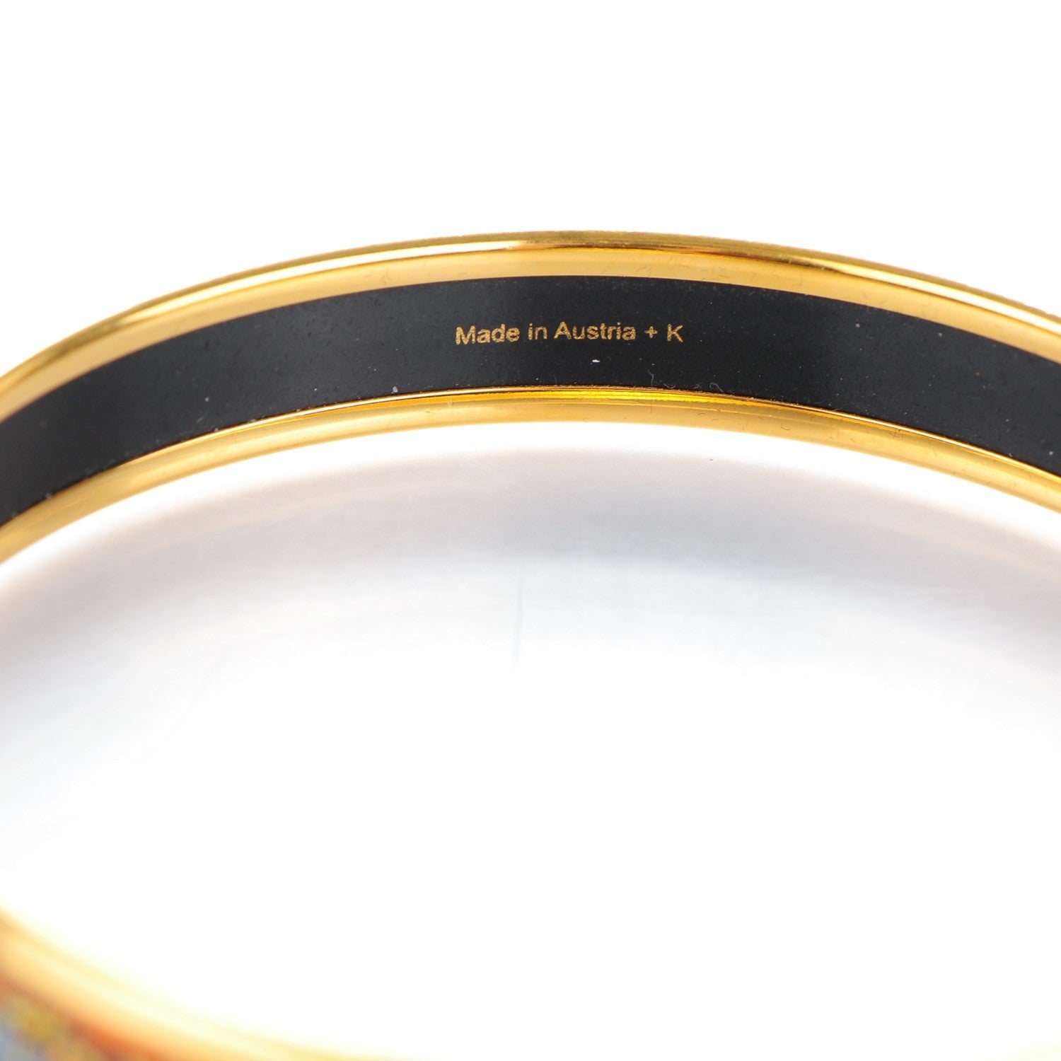 Hermes Enamel Printed Narrow Qu' Importe Le Falcon Bracelet 70 4 of 5