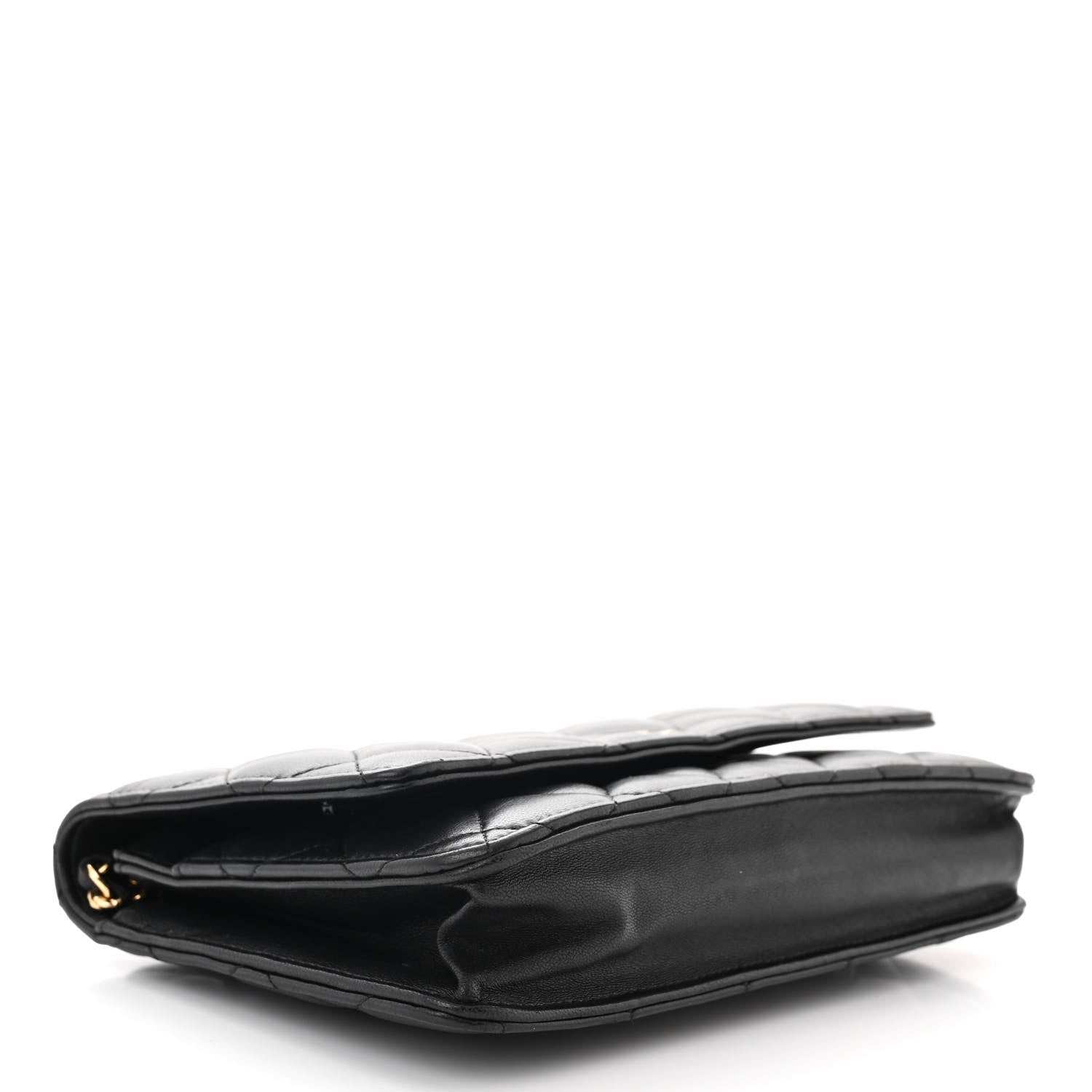 Chanel Lambskin Quilted Wallet On Chain WOC Black 4 of 11
