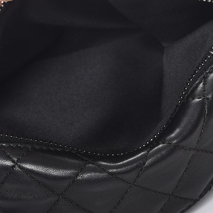 Chanel Lambskin Quilted Banane Waist Bag Fanny Pack Black 6 of 10