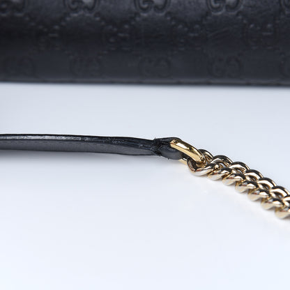 Gucci Guccissima Large Emily Chain Shoulder Bag Black 16 of 16