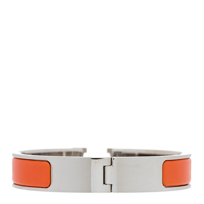 Hermes Enamel Narrow Clic Clac H Bracelet PM Orange 2 of 3