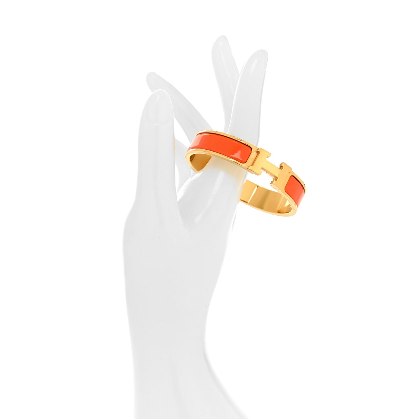 Enamel Narrow Clic Clac H Bracelet PM Orange