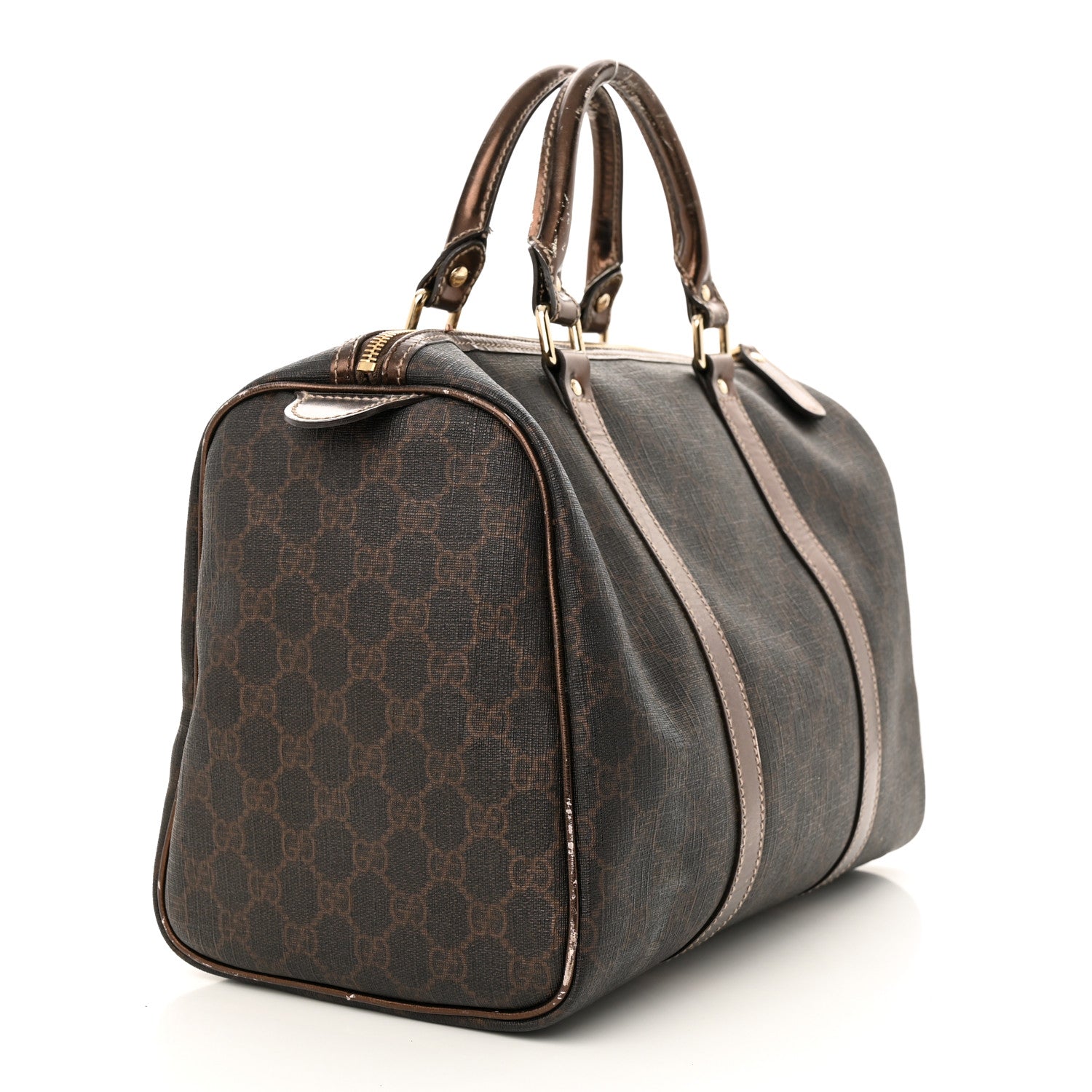 Gucci GG Supreme Monogram Medium Joy Boston Dark Brown Bronze 3 of 27