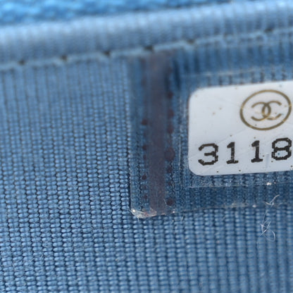 Chanel Caviar Quilted Mini Wallet On Chain WOC Blue 7 of 10