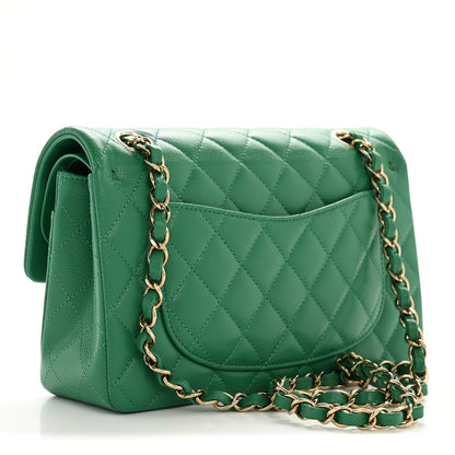 Chanel Caviar Quilted Small Double Flap Green 3 of 12