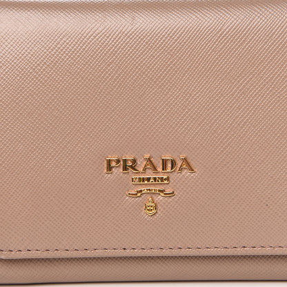Prada Saffiano Metal Tri-Fold Wallet Cammeo 7 of 10