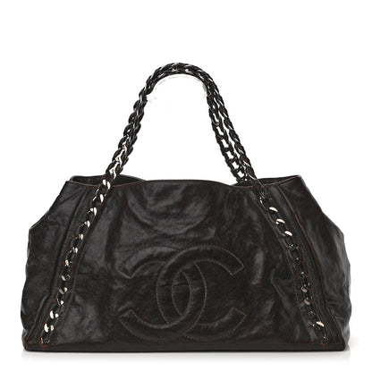 Chanel Glazed Caviar Large East West Modern Chain Tote Brown 1 of 11