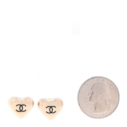 Chanel CC Heart Earrings Gold 2 of 4