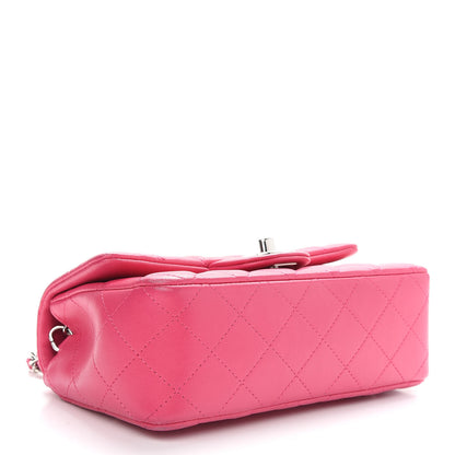 Chanel Lambskin Quilted Mini Rectangular Flap Pink 3 of 9