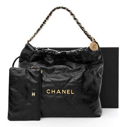 Chanel Shiny Calfskin Quilted Chanel 22 Black 12 of 12