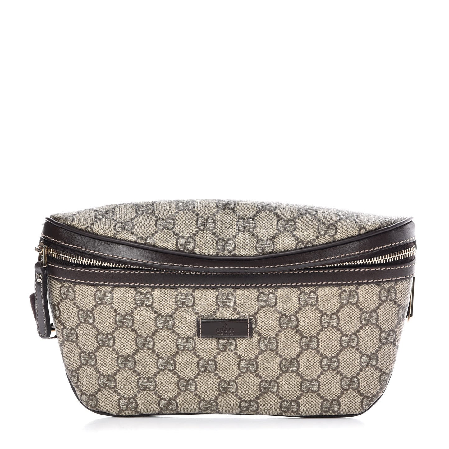 GG Supreme Monogram Belt Bag Dark Brown