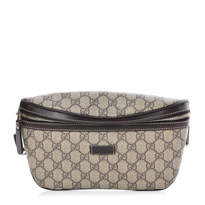 Gucci GG Supreme Monogram Belt Bag Dark Brown 1 of 8